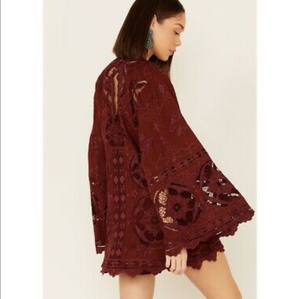 Free People Cutwork Mini Dress